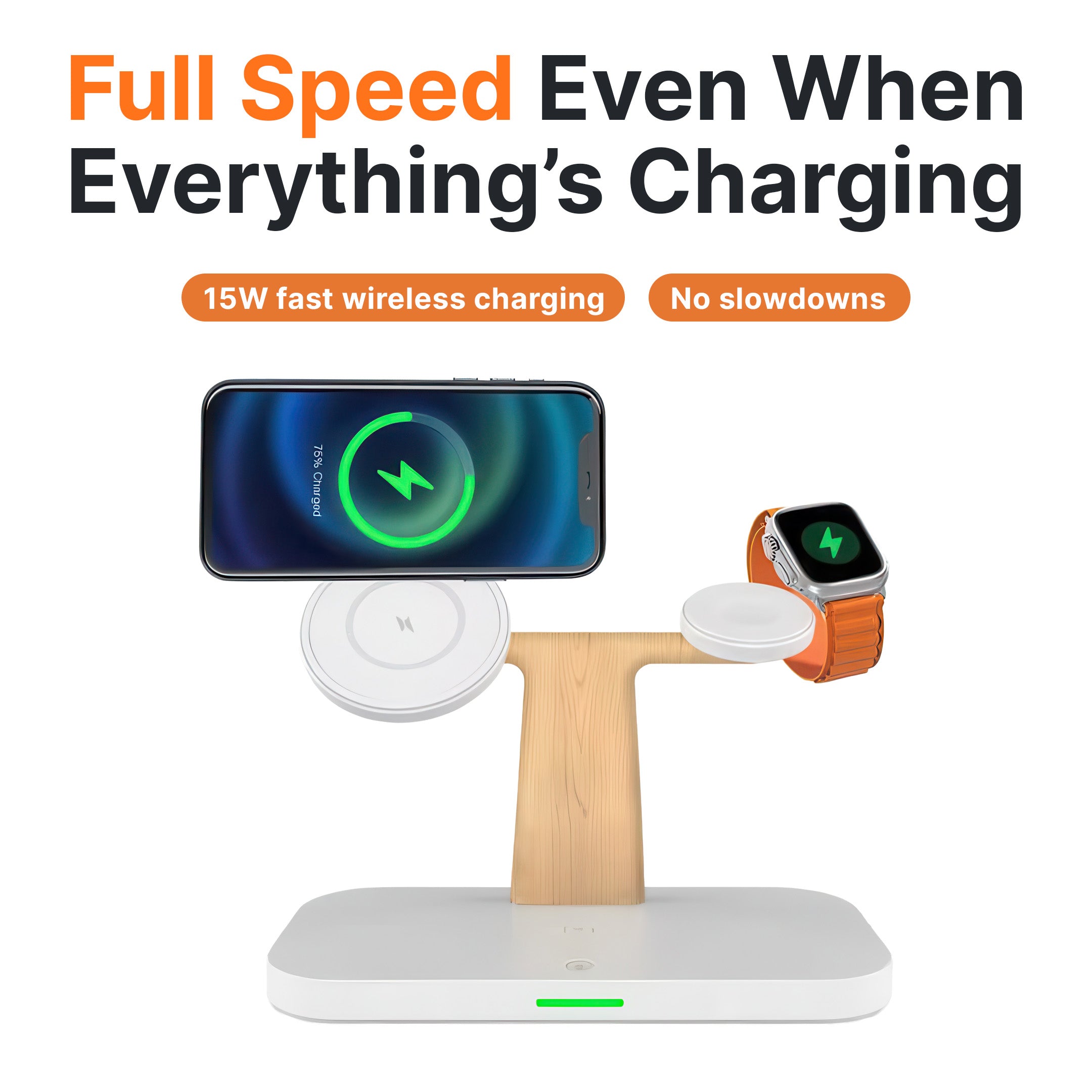 3-in-1 MagSafe Wireless Charger with Night Lamp