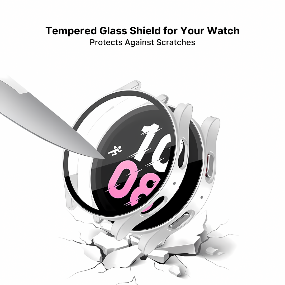Samsung Galaxy Watch Silicone Sport Band, Tempered Glass