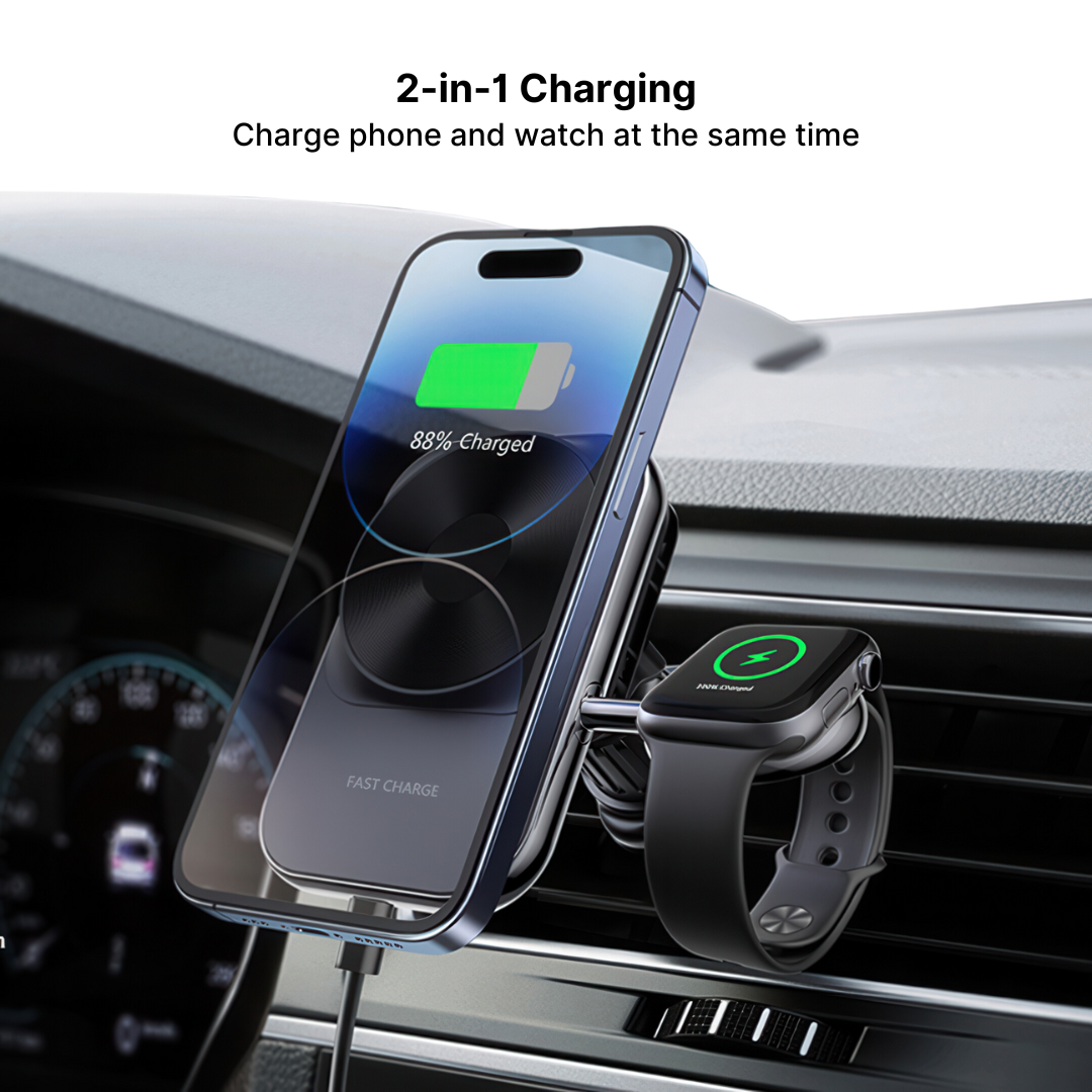 2 in 1 Phone & Apple Watch Car Charger with Ice Cooling BlueBolt Chargers