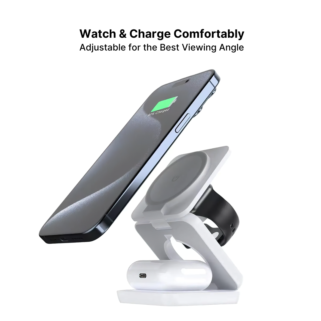 Trio 3-in-1 Foldable Wireless Charging Station
