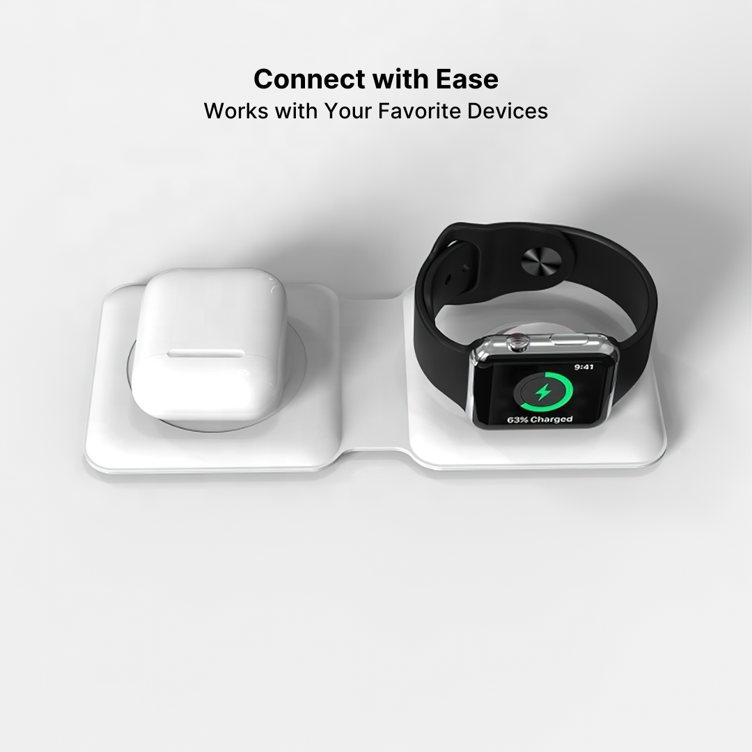 MagFold 2-in-1 Foldable Dual Wireless Charging Pad