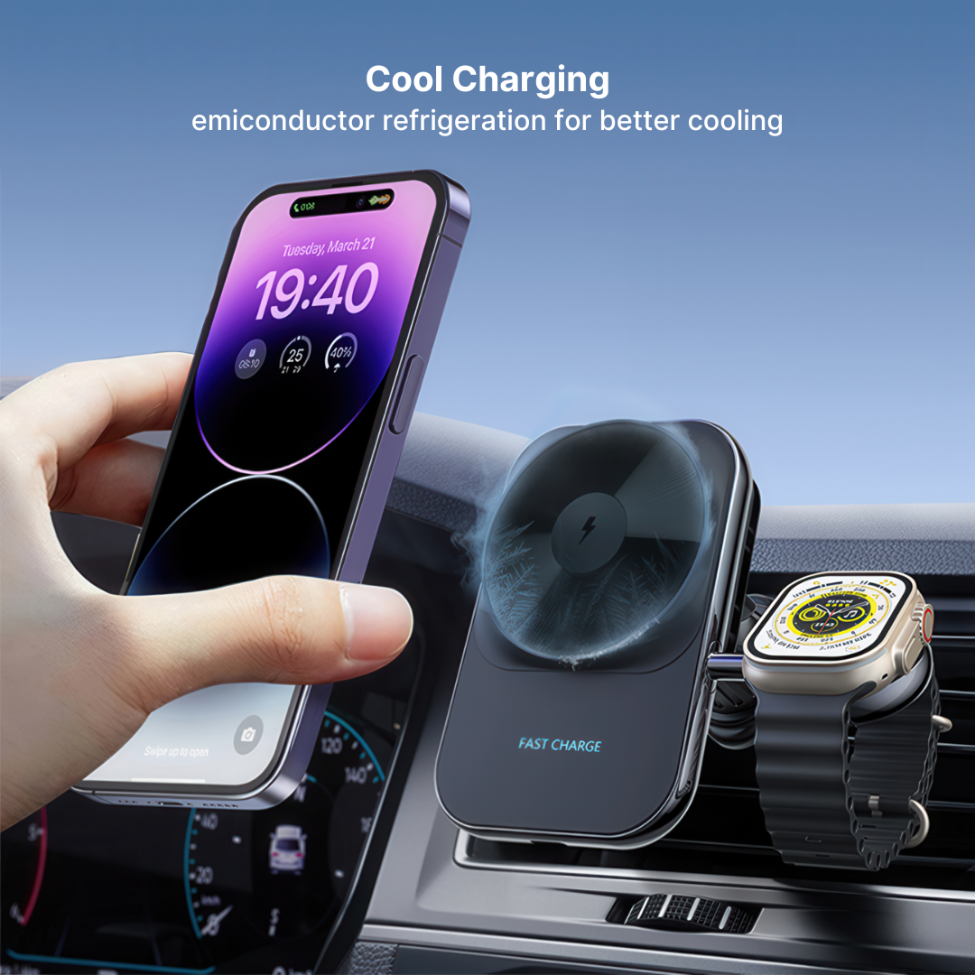 2 in 1 Phone & Apple Watch Car Charger with Ice Cooling BlueBolt Chargers