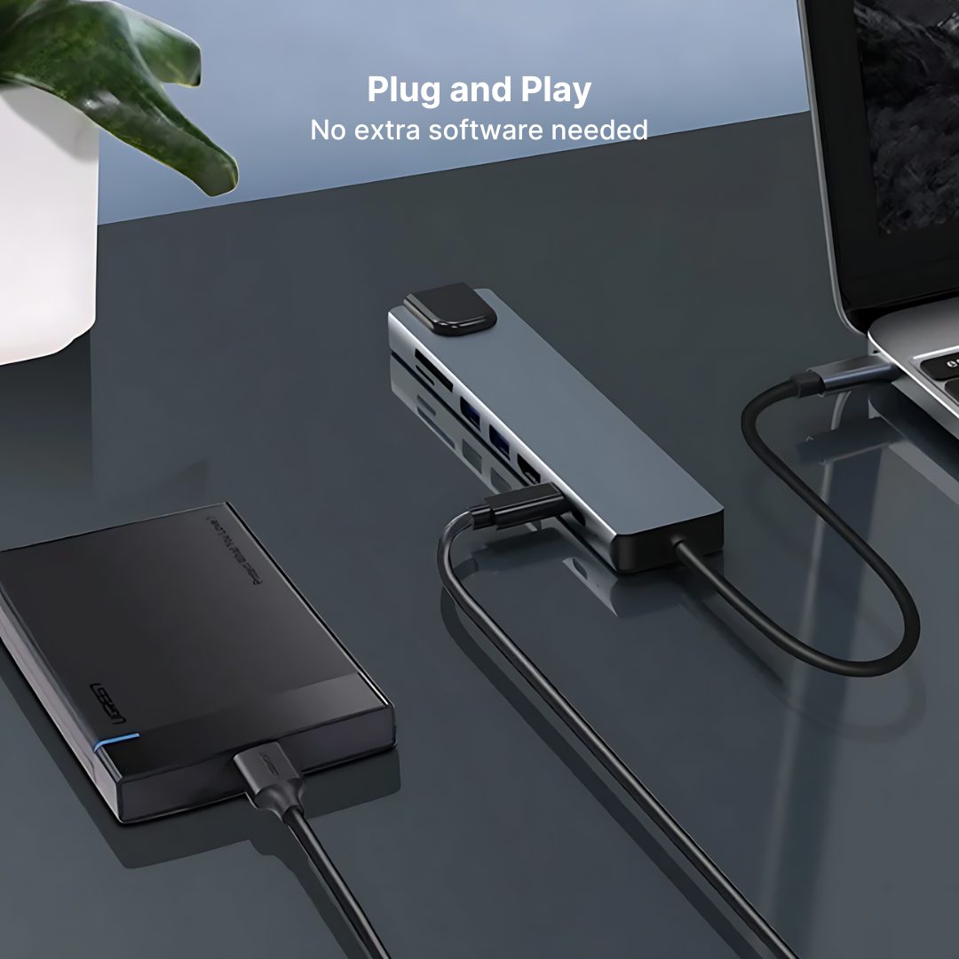UltraLink C-Hub - 8-in-1 USB C, Ethernet, HDMI, SD Reader