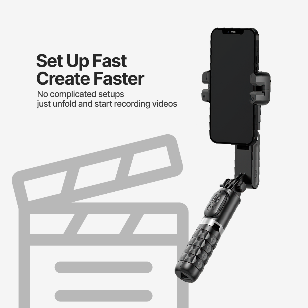 AutoFocus Tripod for Creators (360, Face Tracking, Selfie Stick, Light, Wireless Remote)