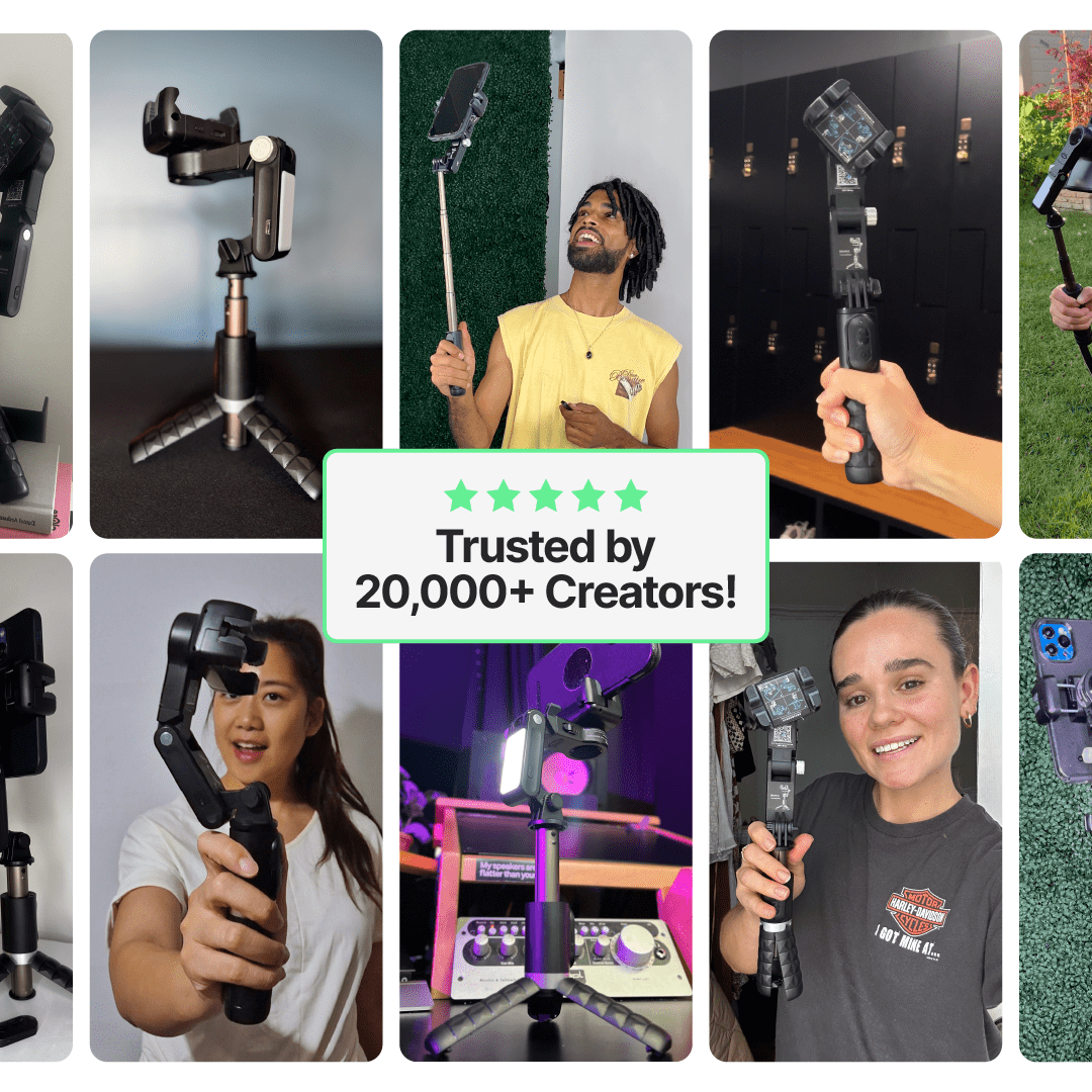 AutoFocus Tripod for Creators (360, Face Tracking, Selfie Stick, Light, Wireless Remote)