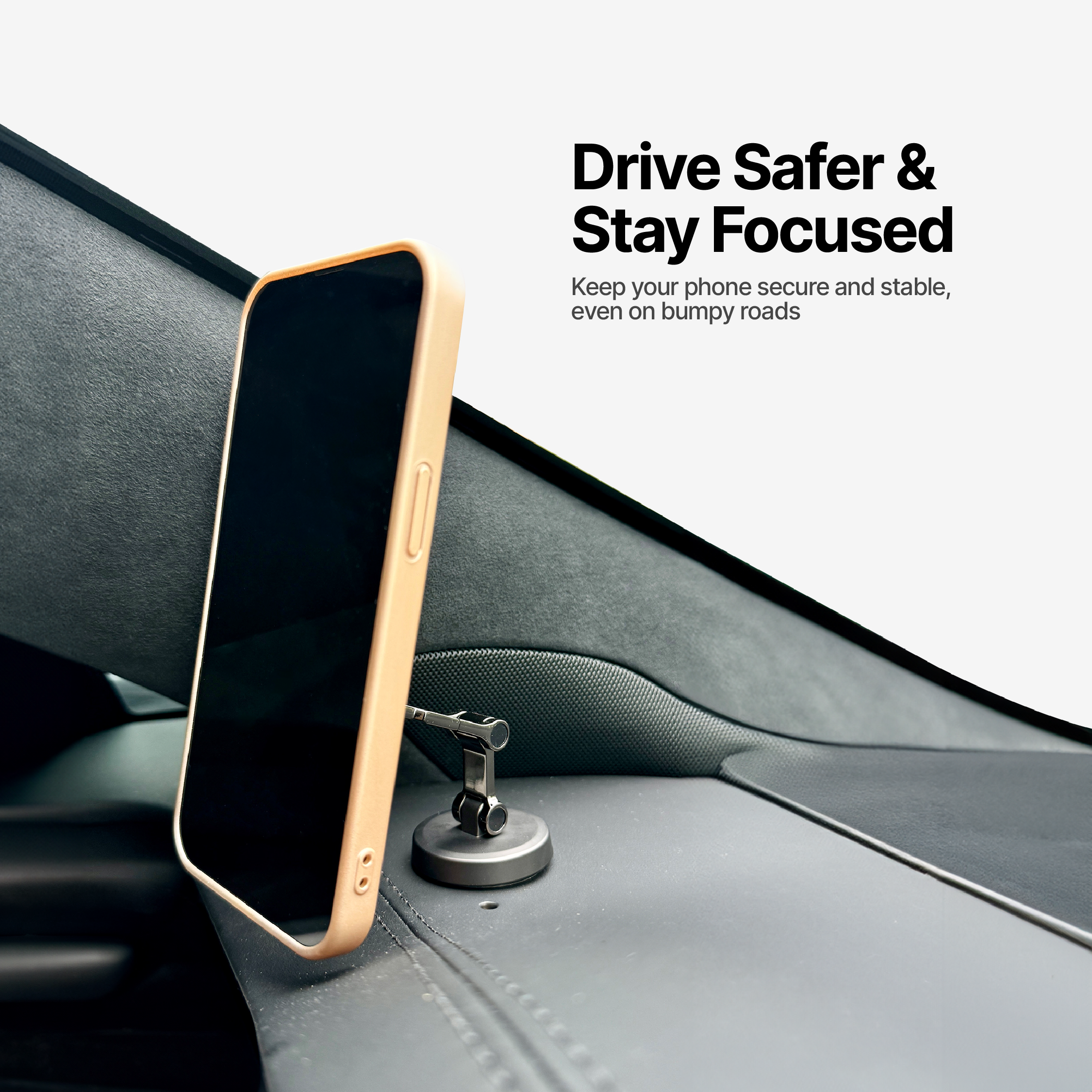 DashGrip Magnetic Car Phone Holder with Adjustable Stand
