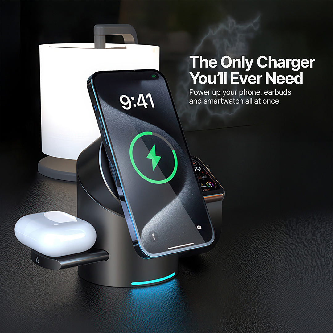 Halo MagSafe 3 in 1 Wireless Charging Station Qi2