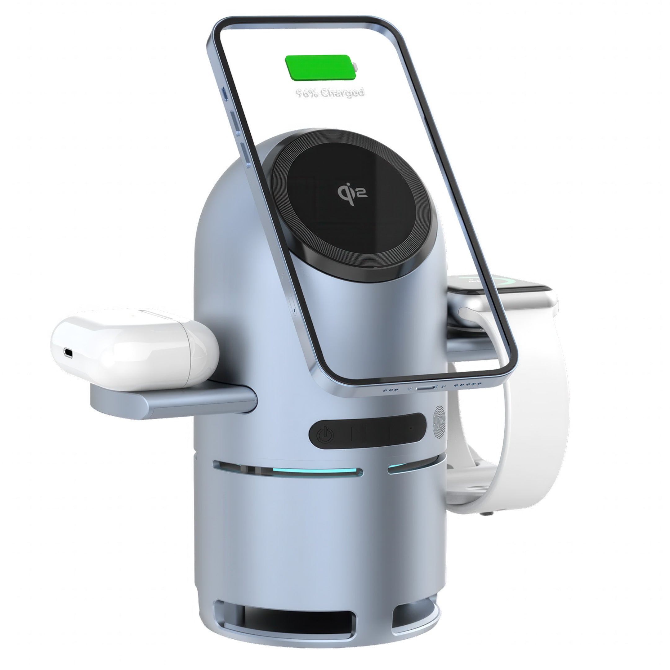 4-in-1 MagSafe Wireless Charging Station with Bluetooth Speaker Qi2