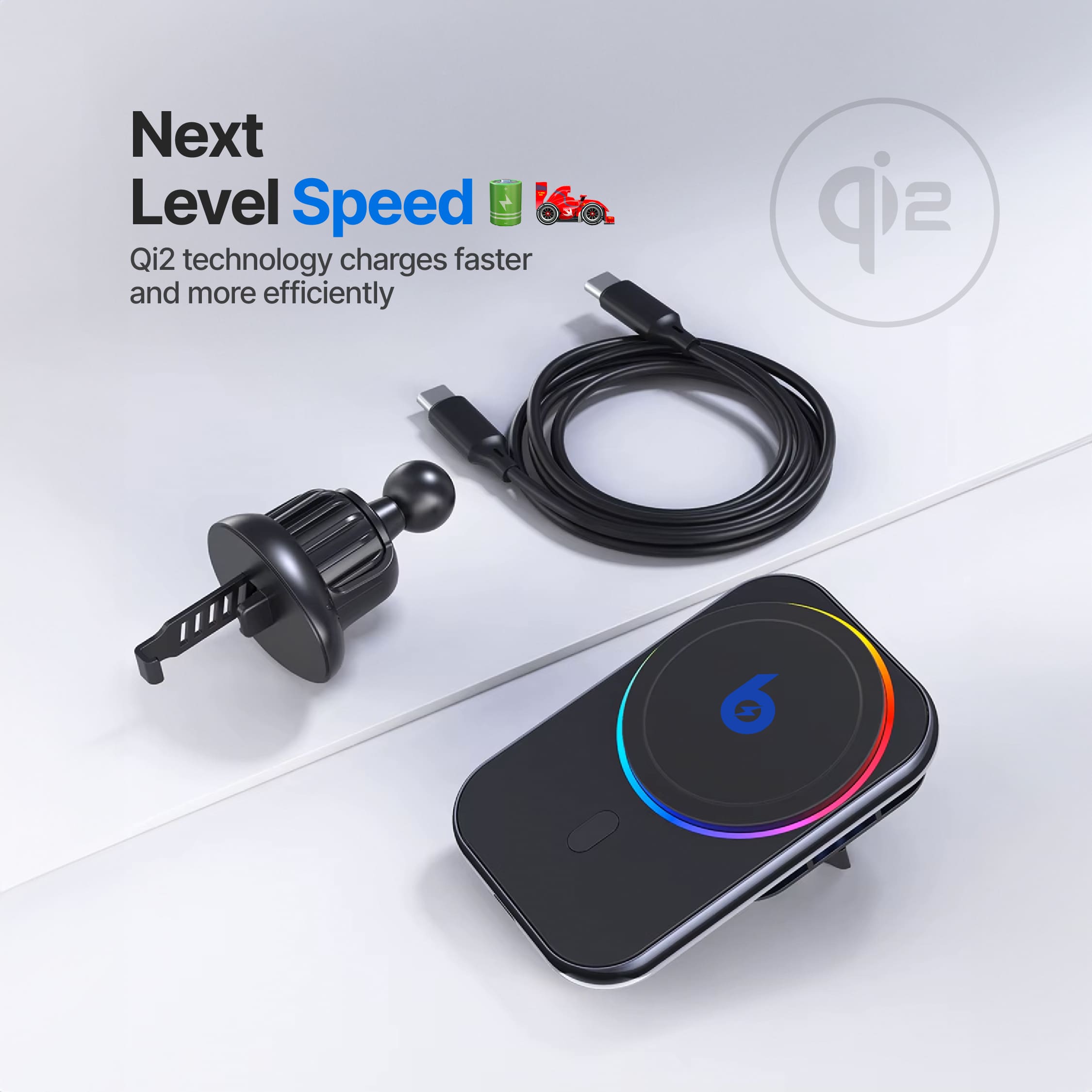 PolarCharge Qi2 Wireless MagSafe Phone Charger